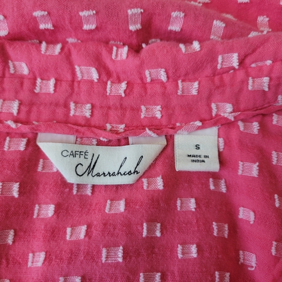 Caffe Marrakesh Sleeveless Melon Button Front Top Women's Small- Summer - Picture 4 of 6